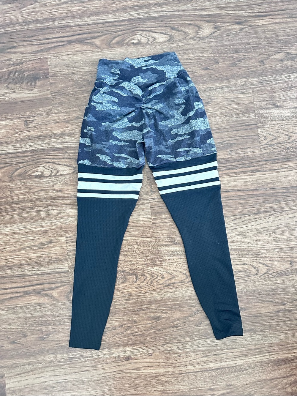 Bombshell Sportswear Black & Gray Camo Thigh Highs - Picture 3 of 4